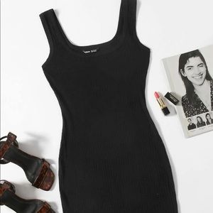 Shein Rib-knit Solid Bodycon Dress